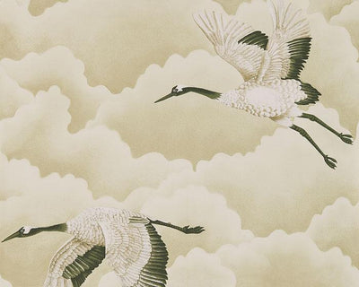 Harlequin Cranes In Flight Pebble 111231 Wallpaper