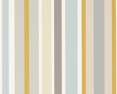Scion Jelly Tot Stripe Slate/Biscuit/Maize 111262 Wallpaper