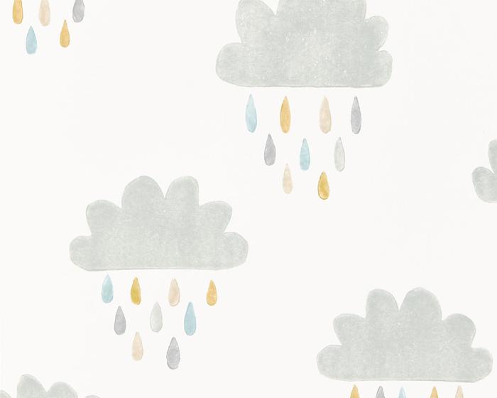 Scion April Showers Slate/Pickle/Paper 111268 Wallpaper