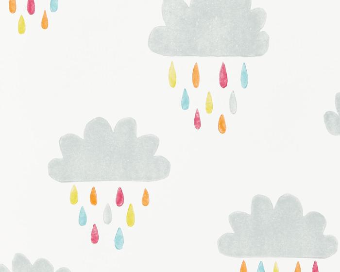 Scion April Showers Citrus/Lagoon/Poppy 111269 Wallpaper