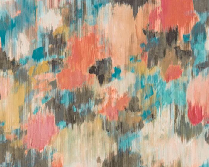 Harlequin Exuberance Coral/Turquoise 111476 Wallpaper