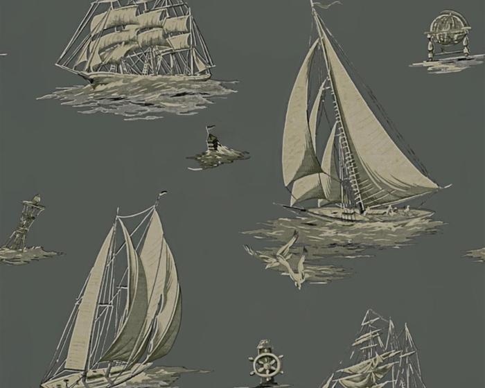 Ralph Lauren Down Easter Boats Fog PRL5024/01 Wallpaper