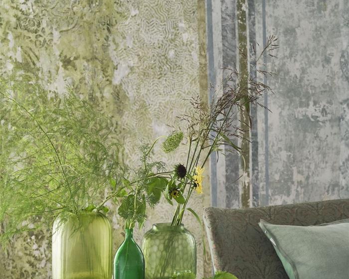 Designers Guild La Rotonda Scene 2 Olive PDG2916/01 Wallpaper