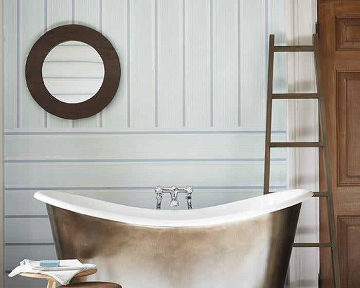 Little Greene Cavendish Stripe Brush Red 0286CVBRRED Wallpaper