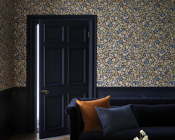Paint & Paper Library Feather Flora Rhubarb Wallpaper