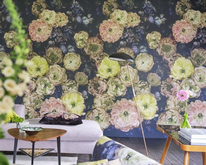 Designers Guild Le Poeme De Fleurs Midnight PDG1107/02 Wallpaper