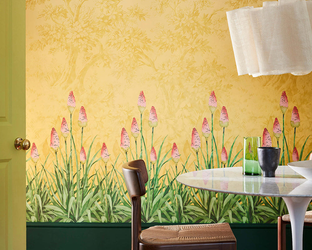 Little Greene Upper Brook St Wallpaper in a room