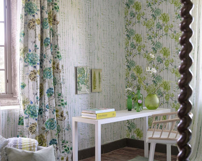 Designers Guild Kyoto Flower Wallpaper on a wall