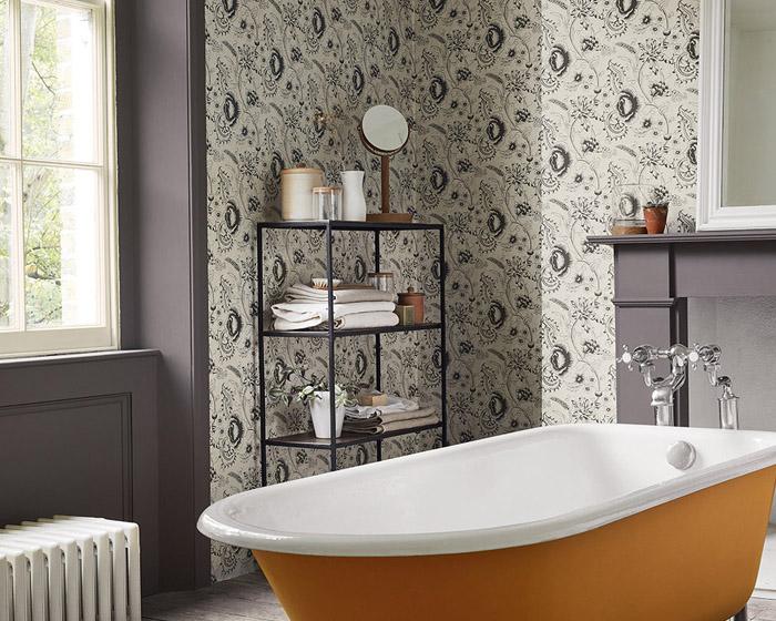 Little Greene Woodblock Mono Juniper 0293WOJUNIP Wallpaper