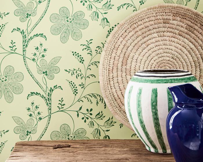 Little Greene Bedford Square Porcelain 0273BEPORCE Wallpaper