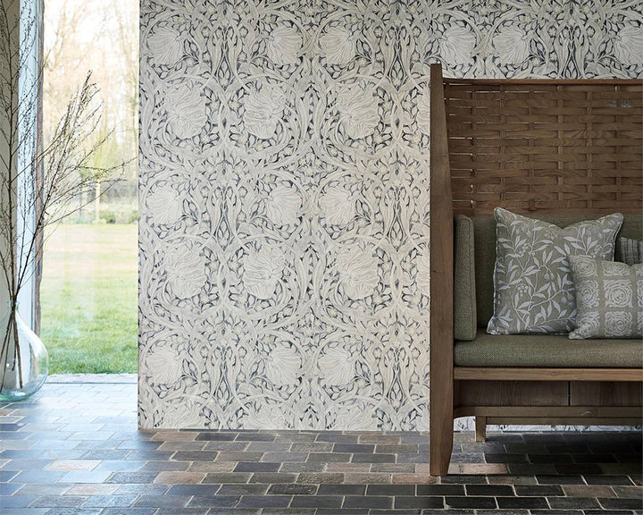 Morris & Co Pure Pimpernel Wallpaper in Room