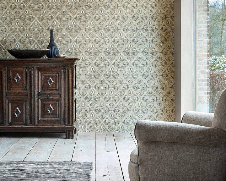 Morris & Co Pure Trellis Wallpaper in Room