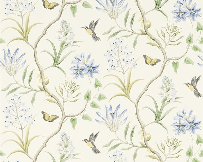 Sanderson Clementine Delft Blue 213389 Wallpaper