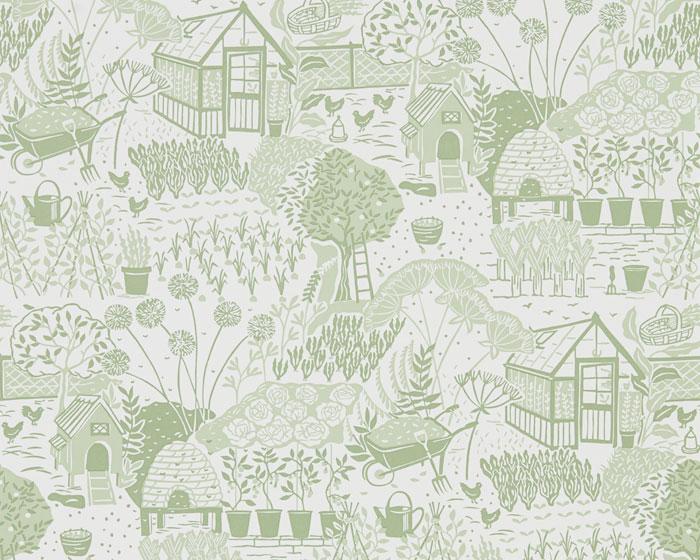 Sanderson The Allotment Fennel 216351 Wallpaper