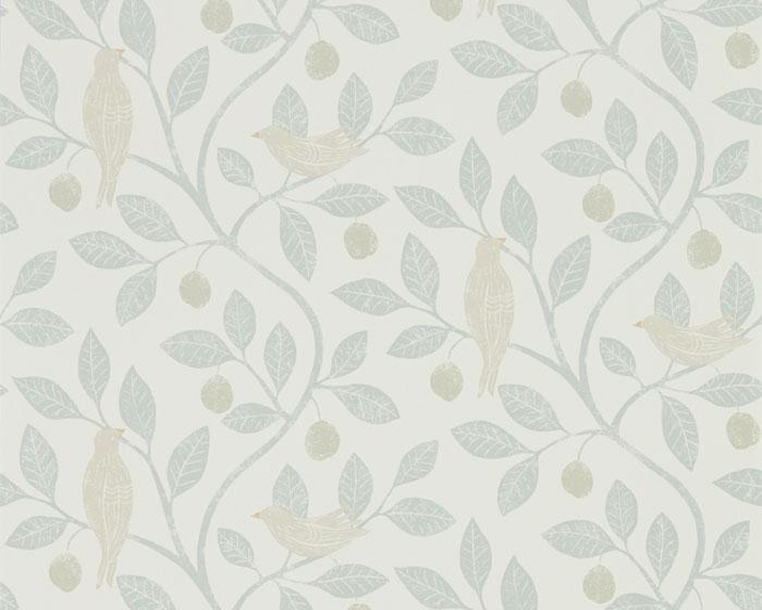 Sanderson Damson Tree Mineral/Dove 216365 Wallpaper