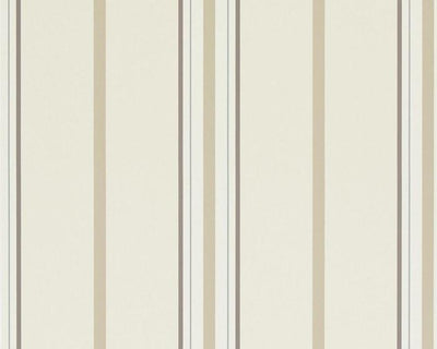 Ralph Lauren Marden Stripe - White / Tan PRL016/03 Wallpaper