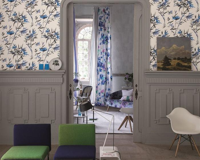 Designers Guild Bamboo - Cobalt PDG652/05 Wallpaper