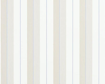 Ralph Lauren Aiden Stripe - Natural / Blue PRL020/08 Wallpaper