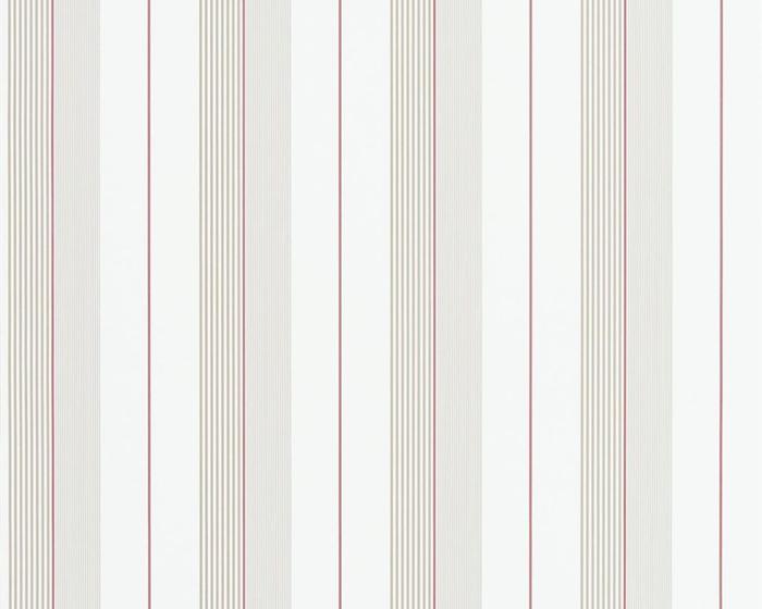 Ralph Lauren Aiden Stripe - Natural / Red PRL020/12 Wallpaper