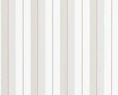 Ralph Lauren Aiden Stripe - Natural / Red PRL020/12 Wallpaper