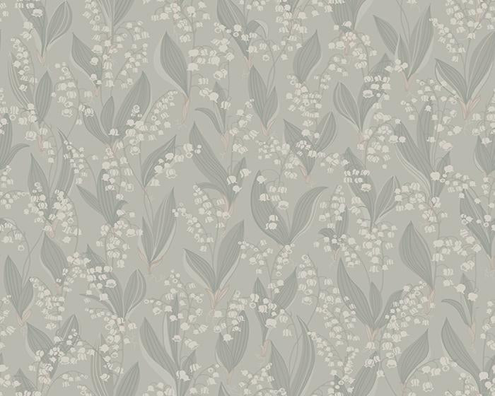 Sandberg Liljekonvalj Sage Green Wallpaper 479-38