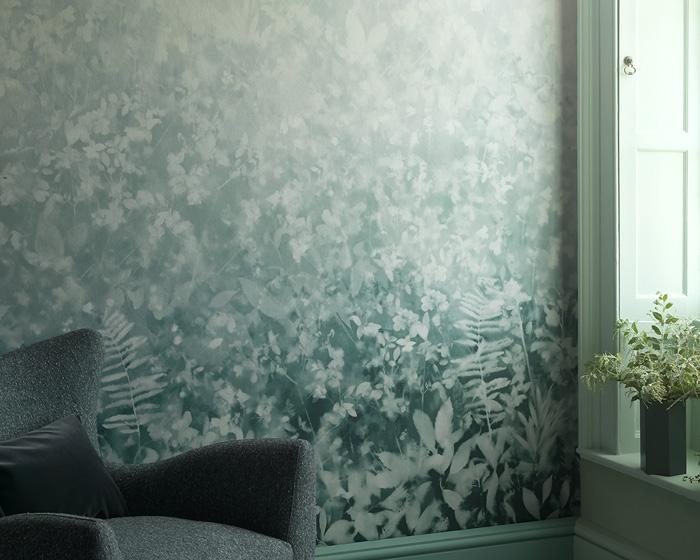 Paint & Paper Library Folia Teal Wallpaper