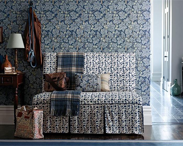 Morris & Co Bramble Indigo 214695 Wallpaper
