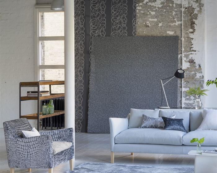 Designers Guild Marquisette - Graphite PDG689/06 Wallpaper