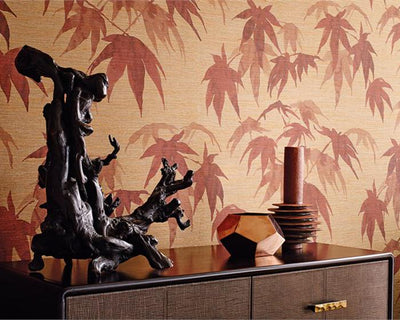 Zoffany Acer Red Wood/Teal 312496 Wallpaper