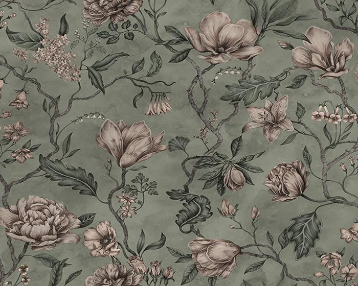 Sandberg Belinda Garden Green Wallpaper 663-38