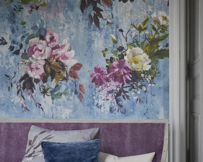 Designers Guild Aubriet - Slate Blue PDG717/03 Wallpaper