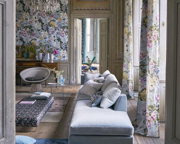 Designers Guild Delft Flower Grande Sky PDG1038/03 Wallpaper