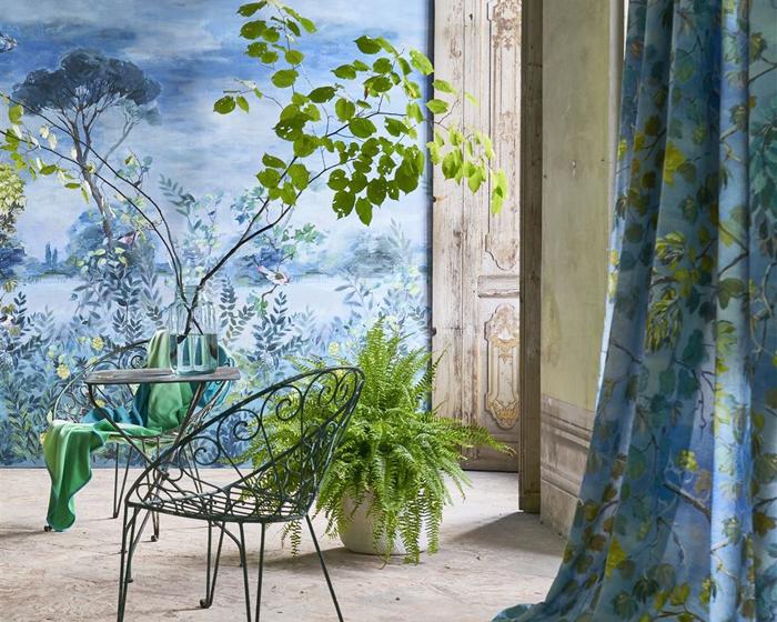 Designers Guild Giardino Segreto Scene 1 Delft PDG1056/01 Wallpaper