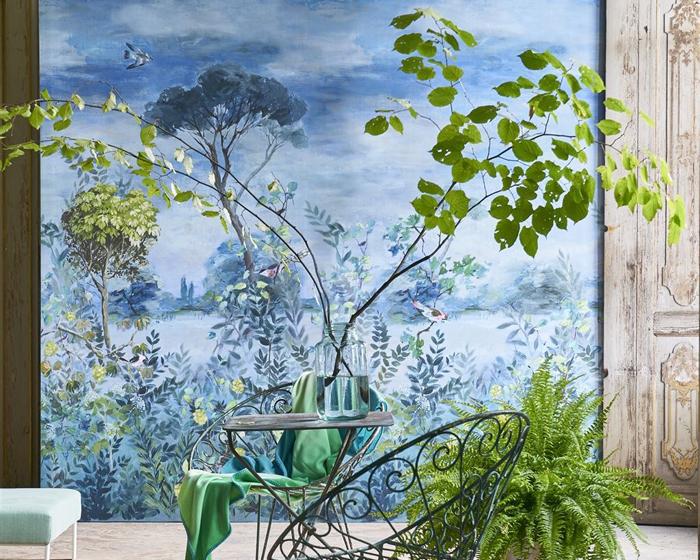 Designers Guild Giardino Segreto Scene 2 Delft PDG1057/01 Wallpaper