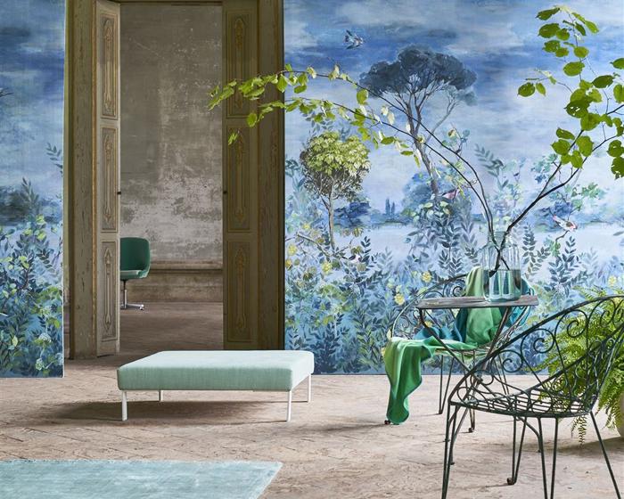 Designers Guild Giardino Segreto Scene 1 Delft PDG1056/01 Wallpaper