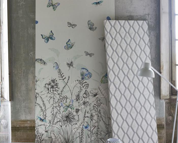 Designers Guild Jourdain Steel PDG1054/01 Wallpaper