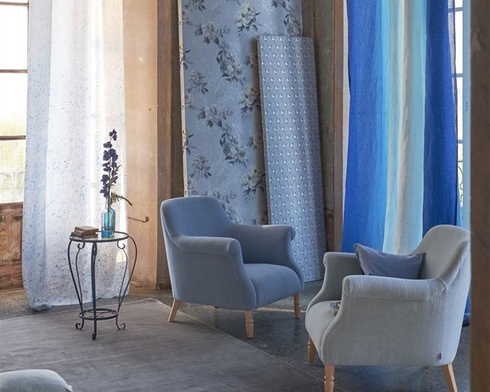 Designers Guild Dufrene Zinc Blue PDG1050/02 Wallpaper