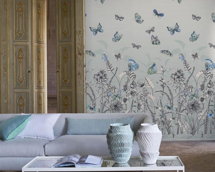 Designers Guild Papillons Eau De Nil PDG1058/02 Wallpaper