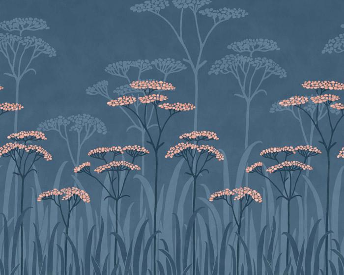 Little Greene Achillea Nighttide 0293ASISLAN Wallpaper