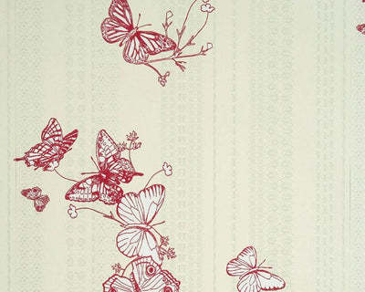 Barneby Gates Bugs & Butterflies in Raspberry Wallpaper BG0100301