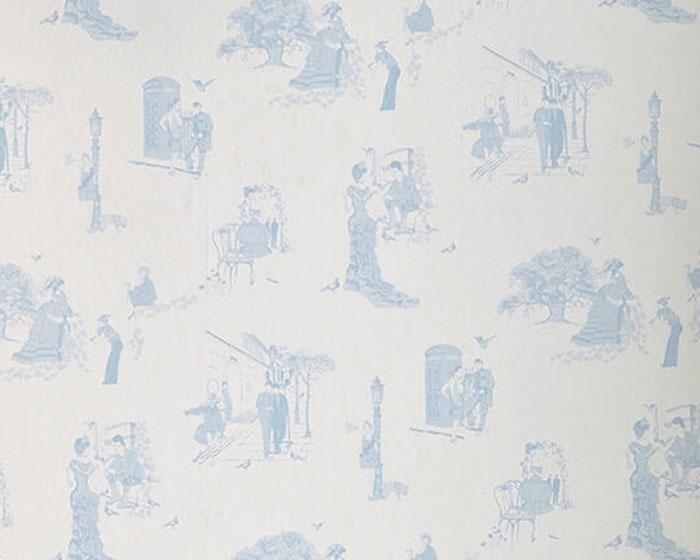 Barneby Gates Promenade in Wedgwood Blue Wallpaper BG0200201