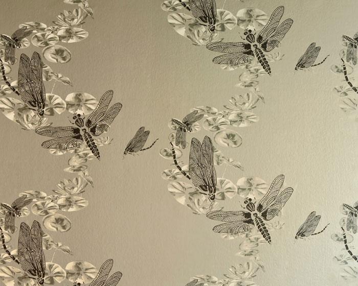 Barneby Gates Dragonfly in Pewter Wallpaper BG0600201