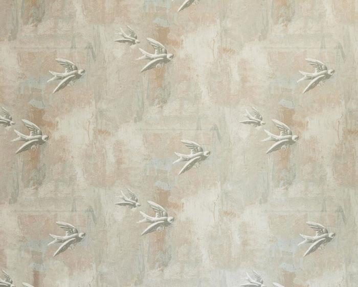 Barneby Gates Fresco Birds in Natural Wallpaper BG0700101