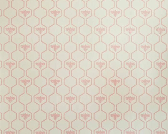 Barneby Gates Honey Bees in Rose on Stone Wallpaper BG0700201