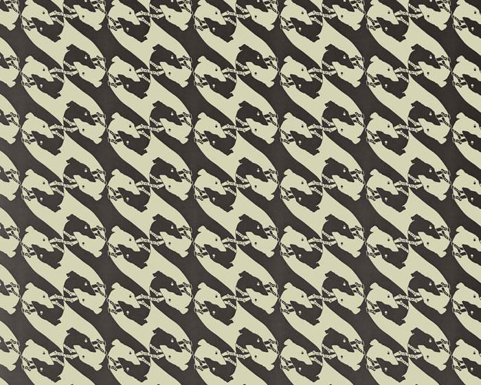 Barneby Gates The Dogs in Charcoal Wallpaper BG0700201