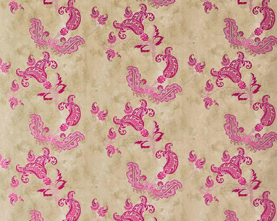 Barneby Gates Paisley in Hot Pink On Tea Stain Wallpaper BG0700201