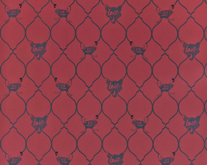 Barneby Gates Fox & Hen in Brick Wallpaper BG0900101