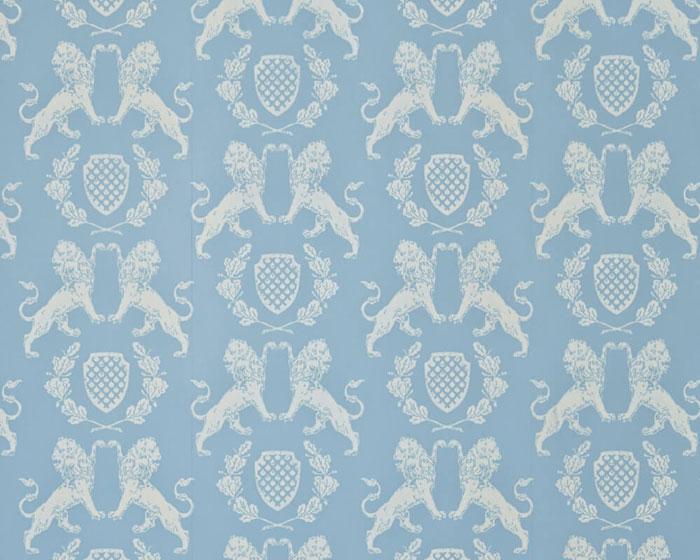 Barneby Gates Heraldic Lion in Wedgwood Blue Wallpaper BG1100101