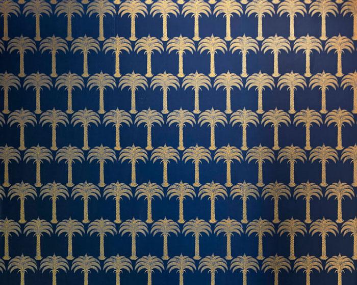 Barneby Gates Marrakech Palm in Midnight Blue Wallpaper BG1200101