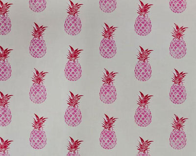 Barneby Gates Pineapple in Pink/Red on Cream Wallpaper BG1200201